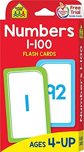 recognizing numbers dvd - School Zone Numbers 1-100 Flash Cards