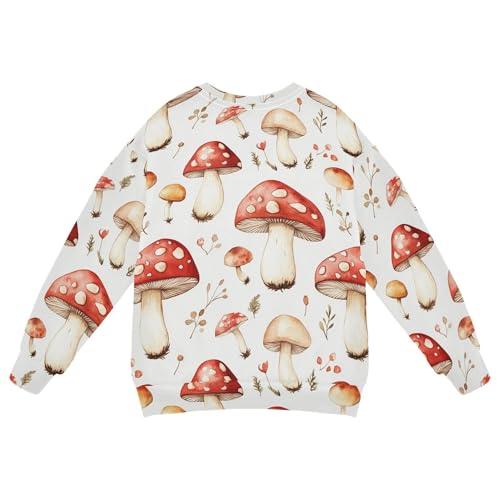 JUNZAN Cartoon Cute Mushrooms Kids Girls Sweatshirt Hoodie Long Sleeve Hoodie for Boys Athletic 4T2