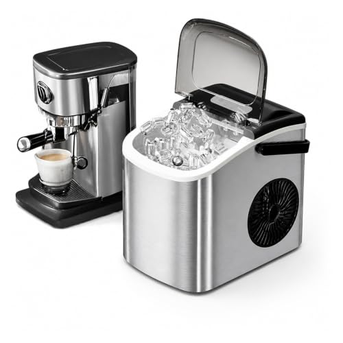 Fabricadora de hielo pequeña acero inoxidable para hogar miniatura 3