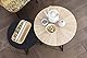 LIFA LIVING 2er Set runde Beistelltische aus MDF Holz und Metall in schwarz und braun, 2X Stilvolle Beistelltische im modernen Design, 2er-Set Couchtische