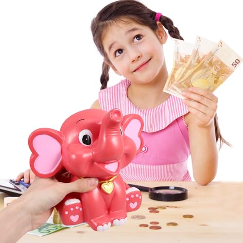 Alcancía de elefante para cumpleaños GANAZONO con base estable 7