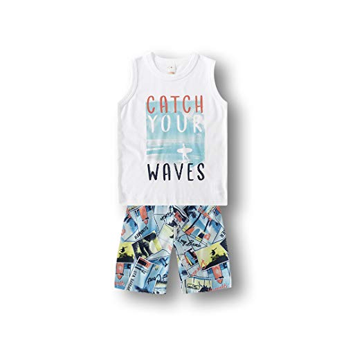 Conjunto Waves Marisol Play meninos, Branco, 14