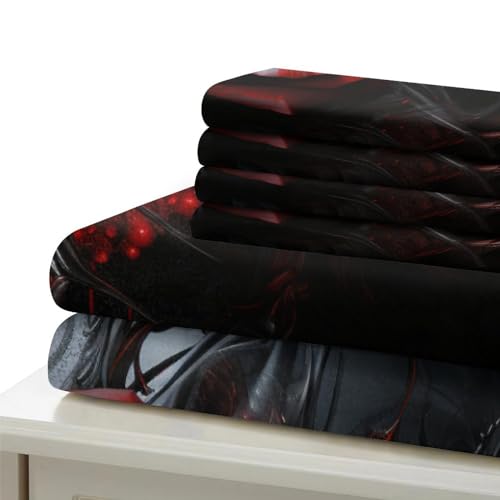 Housse de couette 135x200 microfibre 3D roses imprimées - 6