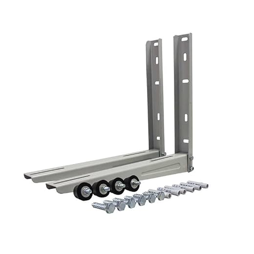 Kit Instalación aire acondicionado Montaje Split hasta 3000 frigorías compuesto por 2 escuadras soporte pared + 4 silemblock + tornillería para su montaje