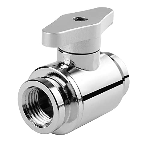 Valve à boulets flottants PC G1/4 argent pour refroidissement eau