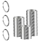 25mm Schlüsselringe 100 Stück Durchmesser Schlüsselring Schlüsselanhänger Ringe Edelstahl Schlüssel Ringe für Organisation Heimschlüsseln und DIY- Silber