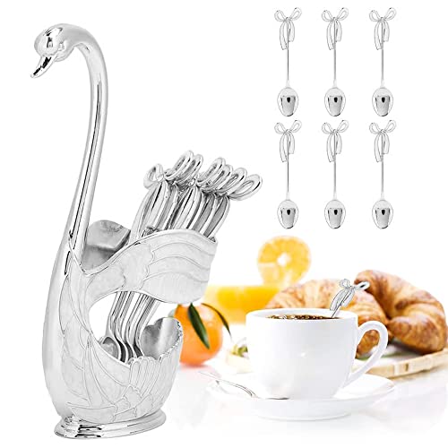Cuillères à café avec support cygne, le cadeau de table idéal pour les fêtes - 2
