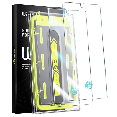 WSKEN for Samsung Galaxy S26 Ultra Screen Protector - [100% Fingerprint Unlock Support] Case Friendly 10X Military Shatterproof Durable Tempered Glass Film for Galaxy S26 Ultra,2 PCS