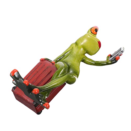 Grenouille en résine pour une décoration de jardin d'hiver ou de bureau zen
