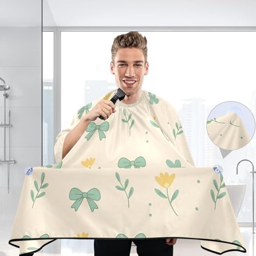 Capa para Corte de Pelo Impermeable Profesional MAOBLYR Verde Salvia con Cierre Ajustable de Broches miniatura 6