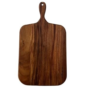 Solid Walnut Wood Cutting Board | Extra Large Size 26″ x 16″, Paddle Shape with Handle | Premium Elegant Handcrafted Walnut Cutting Board
