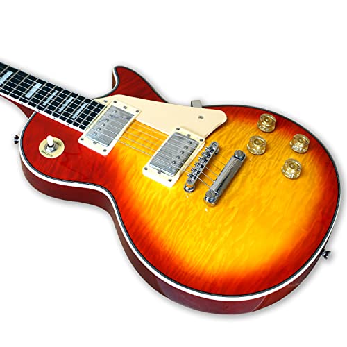 Tario New Lp Style Electric Guitar 6 String, Maple Neck, Cherryburst   #TOP4