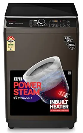 IFB 8.0 Kg Fully-Automatic Top Loading Washing Machine (TL-SBRS 8.0 KG Aqua, Brown, 2X Power Steam, 4 Years Comprehensive Warranty)