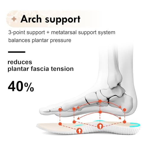 JACKSHIBO Women's Ribbon Lace-Up Fashion Sneakers Arch Support Gum Sole Tennis Walking Shoes with Memory Foam3