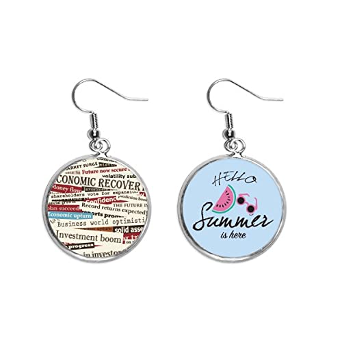 Pendientes de sandía veraniegos hechos a mano con un diseño original de venas para el lóbulo