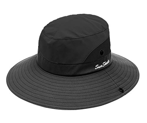 HAPPYPOP Chapeau de Soleil pour Femme Protection UV Pliable pour la randonnée Le Jardin Cover