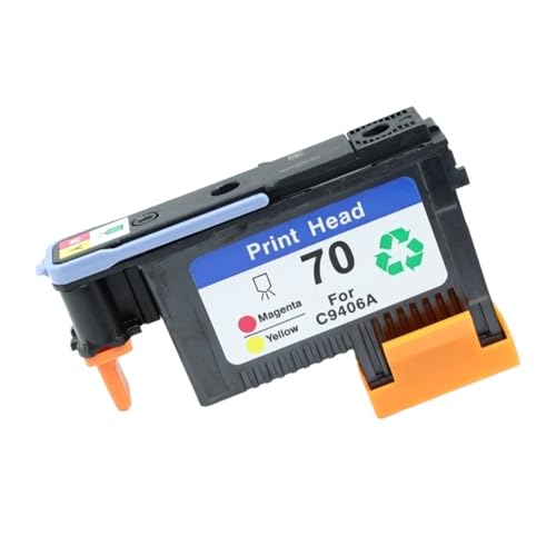 KOOILANG Compatible 70 Print Head 70 Printhead C9404A C9405A C9406A C9407A for HP Designjet Z2100 Z5200 Z3100 Z3200 Printer(M-Y)