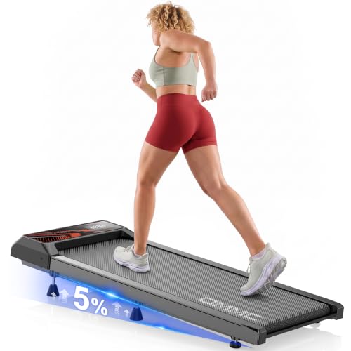 2.5HP Walking Mat with Incline pad,Under Desk Treadmill, Walking Running Pad with Remote,3 in 1 Low Noise Small Mini Portable Treadmill with Led Screen,Compact Treadmills for Home Office,Carbon Black