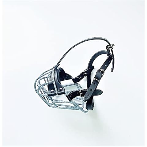 L&J Pets Uk Strong Metal Wire Basket Dog Muzzle for American Bully (Spotted, B2) Cover