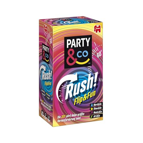Jumbo Spiele GmbH Party & Co. Rush – Divertido Juego de Mesa para Adultos, Juego de Cartas para 2 – 10 Jugadores a Partir de 16 años