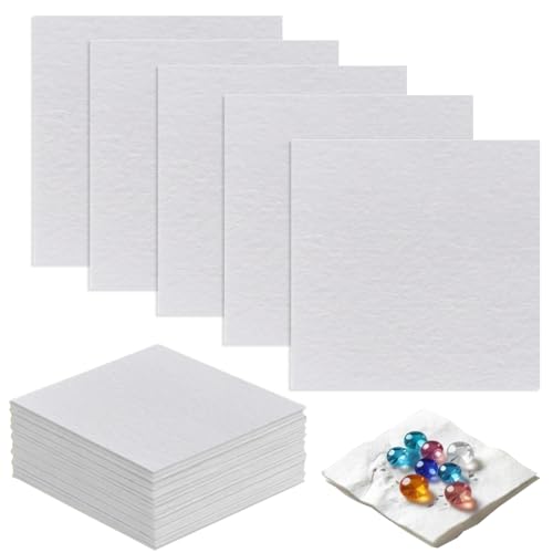 Kiln Paper Thinfire Kiln Shelf Paper 5 x 5 Inches Microwave Ceramic Fiber Sheets for Glass Fusing Stove Fireplace Ultra Smooth Surface DIY Crafts - 30 Sheets