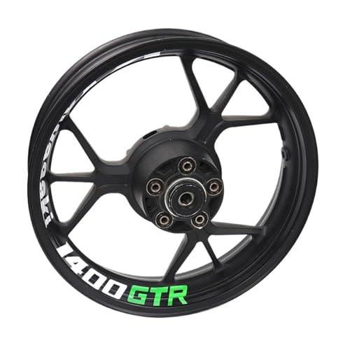 Moto Llantas Para K&awasaki 1400GTR 1400 Para GTR 1400 Juego Completo Calcomanías Reflectantes Llantas Motocicletas Calcomanías Delanteras Traseras Moto Scooter Pegatinas