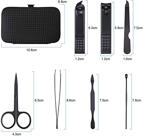Maniküre Set,7-teiliges Professionelles Edelstahl Nagelknipser Kit Pediküre Kit,Nagelset Nageletui Nagelknipser Set… – Bild 3