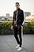 SCREENSHOT-V11080 Mens Streetwear Slim Fit Spandex Plush Velour Track Jacket - Premium NYC Athletic Fashion Side Taped Top-BK/WH-Medium
