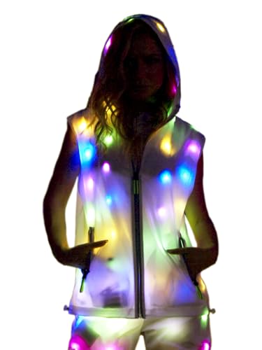 O-MAYEVER LED Light up Jacket For Women and Men Unisex Novelty Costume For Burning Man Party Carnivals Halloween Xmas Raves