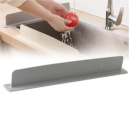 Silicone Sink Splash Guard Kitchen and Bathroom,Silicone Sink Splash Guards Strong Suction Cup,Silicone Flume Baffle Water Barrier, Kitchen Sink Anti-Splash Water (Pack of 2)-image-31