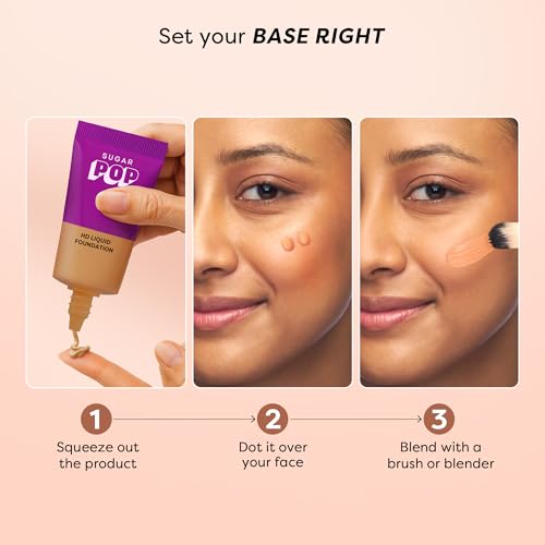 Image of SUGAR POP HD Liquid Foundation Tube with SPF 30 | Lasts upto 16hrs | Full Coverage | Water-Resistant | Matte Finish | 18ml - 15 Fig