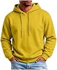 Sudadera de hombre sólida de forro polar, manga larga, casual deportiva, pullover 2