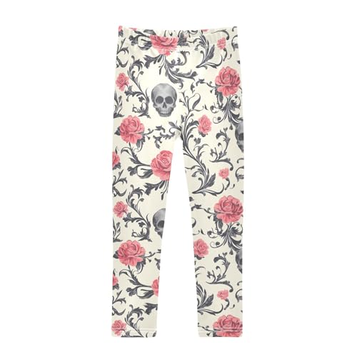 Romantic Horror Girls Leggings,Workout Leggings for Girls Toddler Athletic Legging Size for 3-10T