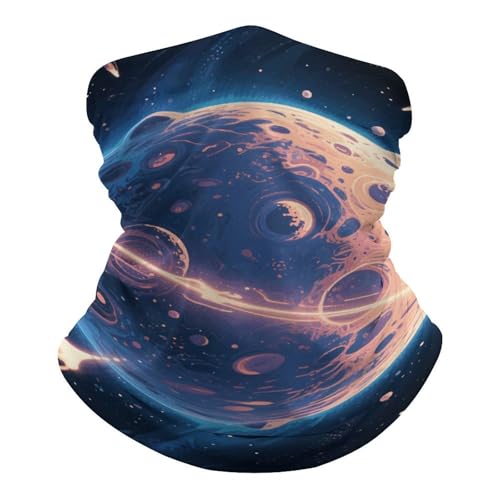 Mysterious Planet Neck Gaiter Face Cover Scarf, Breathable Sun Balaclava for Skiing Fishing Hiking Cycling