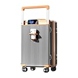 GIIYOEW Maletas de Mano de Gran Capacidad, Maletas expandibles, Maletas con Marco de Aluminio, Maleta facturada de 28 Pulgadas con portacomidas y 4 Ruedas giratorias,2,22in
