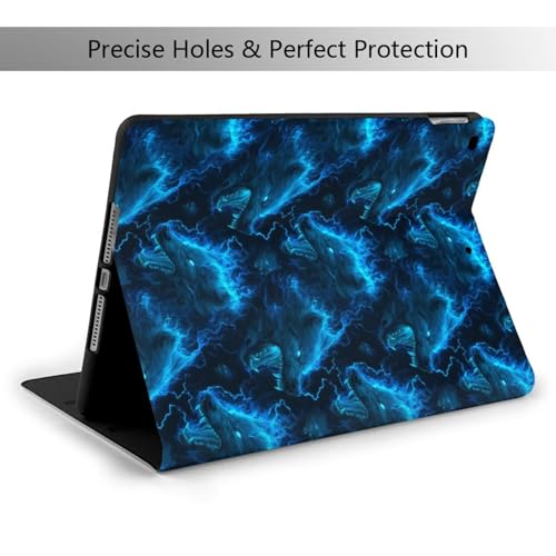 Étui iPad 10.2 loup bleu pour iPad 9e 8e 7e génération avec support folio - 2