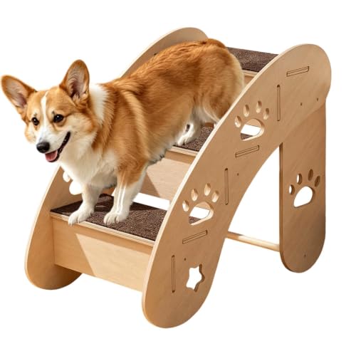 Escaleras para perros pequeños gatos ancianos cachorros sofá cama elevada madera 7