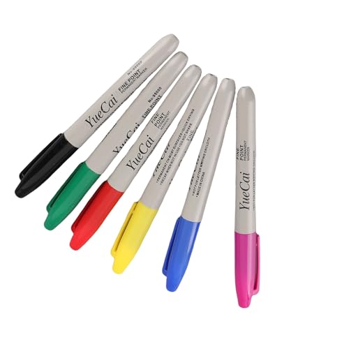 Acouto 6-teiliges Set Piercing-Hautmarkierungsstift Permanent-Make-up-Körperkunst-Schönheitswerkzeug Hautstifte 6-teiliges Set Hautstift Sk The Can Tattoo-Tinte