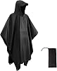 HYCOPROT Waterproof Raincoat Poncho Adults,3 in 1 Multifunctional Lightweight Reusable Rain Cape for Outdoor Hiking Camping Cycling Traveling Waterproof Raincoat