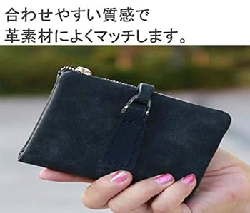 黒いレザー マネークリップ ジッパー付き 黒レザー マネークリップ ジッパーポケット付き2つ折り - メルカリ