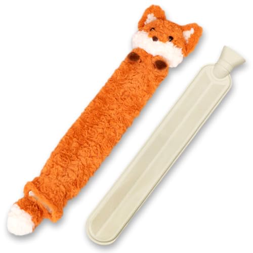 Bouillotte caoutchouc 2L longue de 72cm pour soulager efficacement les maux de dos et jambes