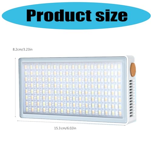 Luz de vídeo RGB recargable de 40W regulable para iluminación estudio 6