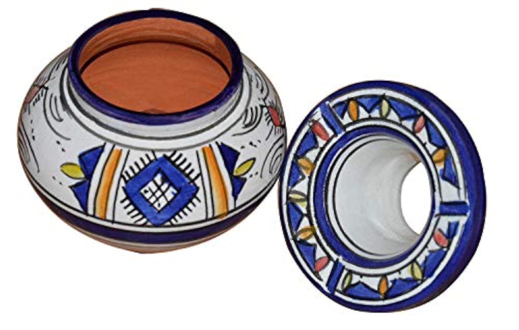 Handmade Moroccan Ceramic Ashtray, Medium Size