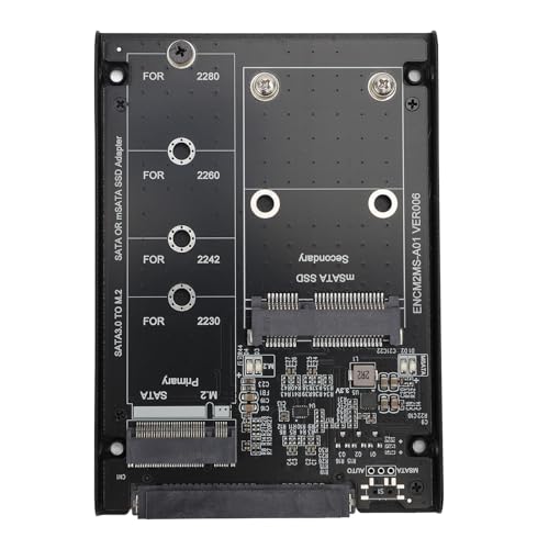 GOWENIC M.2 NGFF MSATA SSD Enclosure Dual Interface Adapter miniatura 1