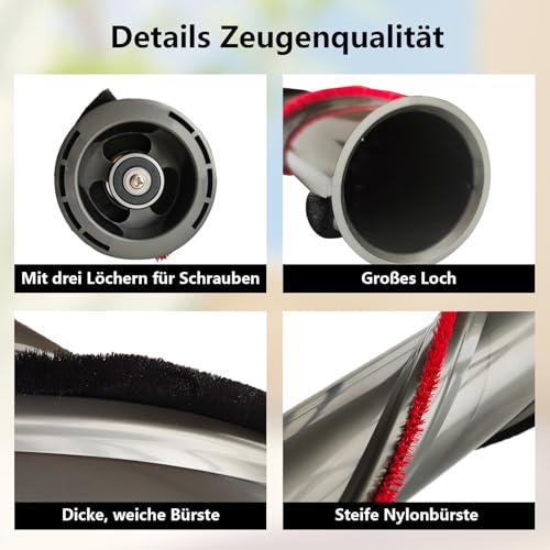 iRobacc Bodenbürste Ersatzbürste Kompatibel mit Dyson V11, V15 Staubsauger für 100W Hochdrehmoment Anti-Knotter Elektrische, Ersatzbürstwalze, Brushroll Brushbar, Bürstenrolle Scrollleiste