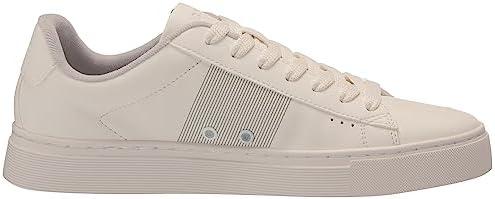 BOSS Men's Tonal Mix Material Cupsole Low Profile Sneaker, Crisp White, 13 | Image 5