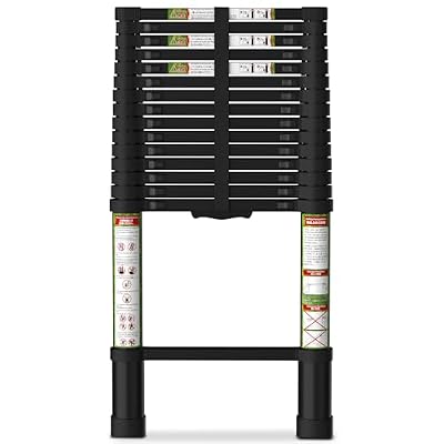 SPIEEK Telescoping Ladder for RV & Attic, 20.3FT Aluminum Extension Ladder with Dual Locking Mechanism, Max Load 330lbs, Compact Foldable Ladder for Roof, Home, Travel Trailer & Multi-Surface Use