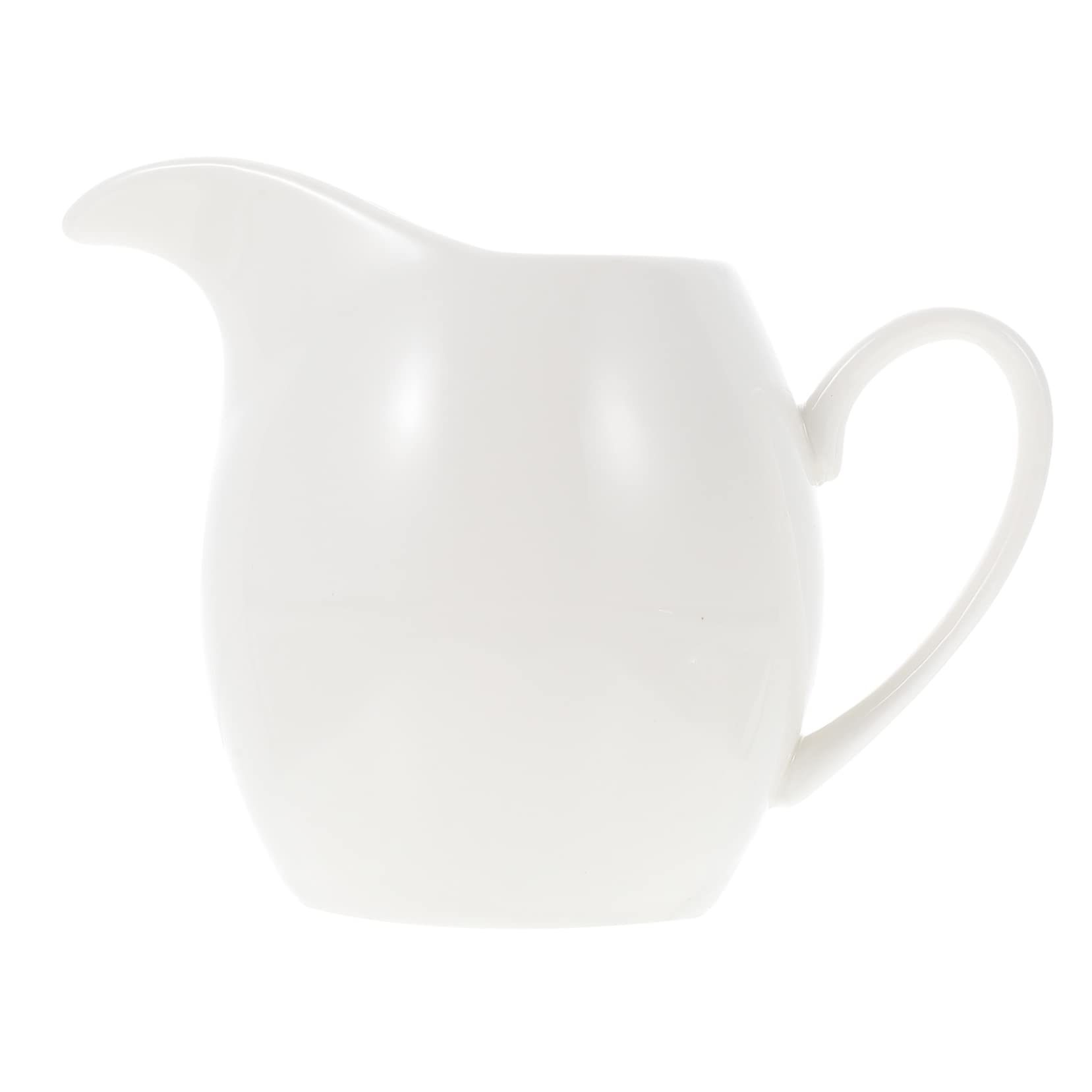 Cabilock Heat-resistant Ceramic Milk Pitcher 330ml Lid Versatile Cup for Milk Juice Sauce Ideal for Daily Use