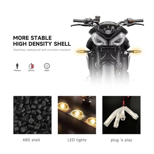 Clignotant LED de moto fluide pour remplacer indicateur Street Triple S - 6