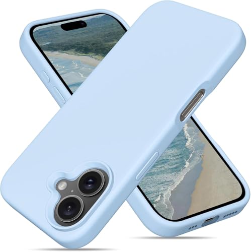 Image of Back Cover Compatible with iPhone 17 Case (6.3) Soft Touch Slim Liquid Silicone Full Protection Shock Proof Back Cover for iPhone 17 (SC Sky Blue)